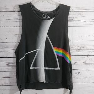 PINK FLOYD Chaser Rock Band Gray T-Shirt Tank L